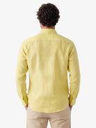 Manchester Elite Camisa Casual Lino color amarillo para hombre