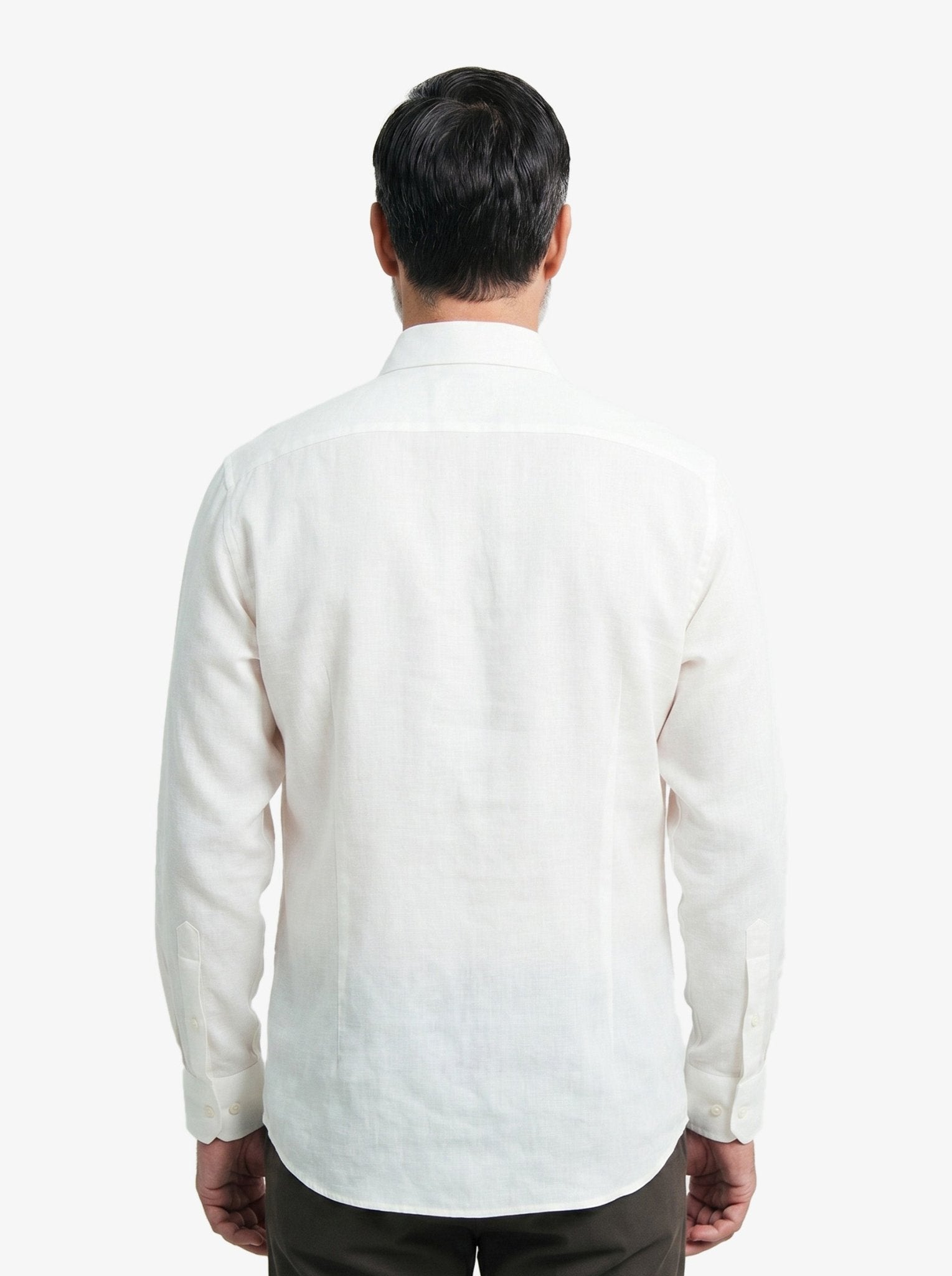 Manchester Elite Camisa Casual Lino color blanco para hombre