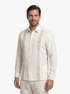 Manchester Guayabera Alforzas Artesanales - Sin Bolsas - Manga Larga - Manchester
