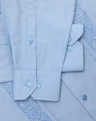 Manchester Guayabera Alforzas Artesanales - Sin Bolsas - Manga Larga - Manchester