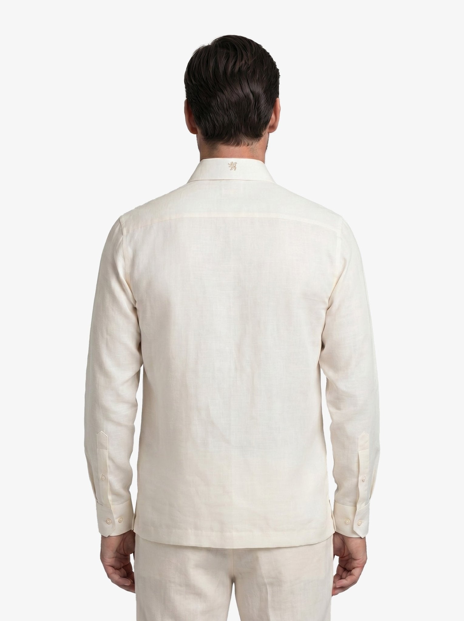 Manchester Guayabera Alforzas Artesanales - Sin Bolsas - Manga Larga - Manchester