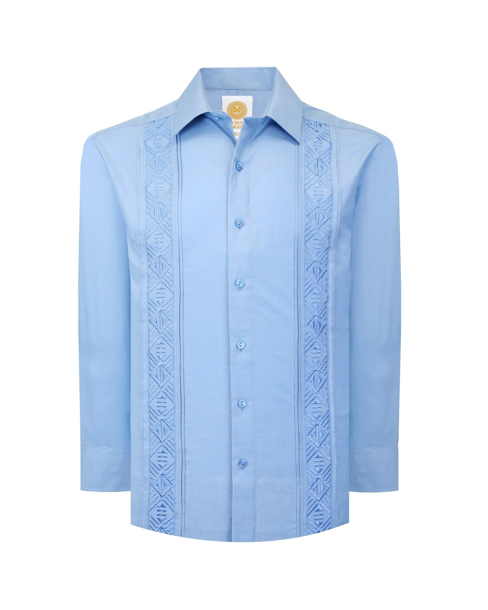 Manchester Guayabera Alforzas Artesanales - Sin Bolsas - Manga Larga - Manchester