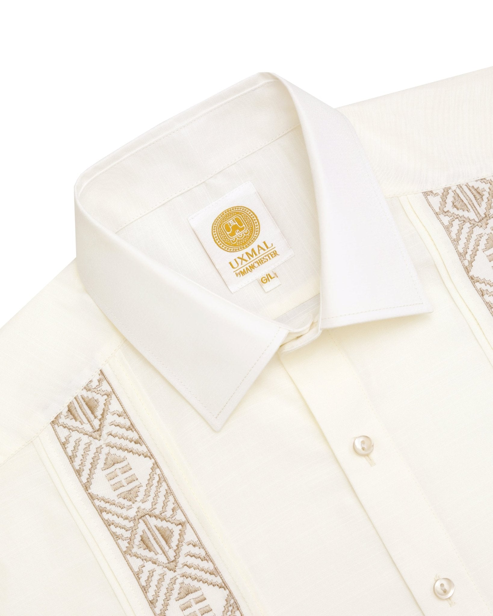 Manchester Guayabera Alforzas Artesanales - Sin Bolsas - Manga Larga - Manchester