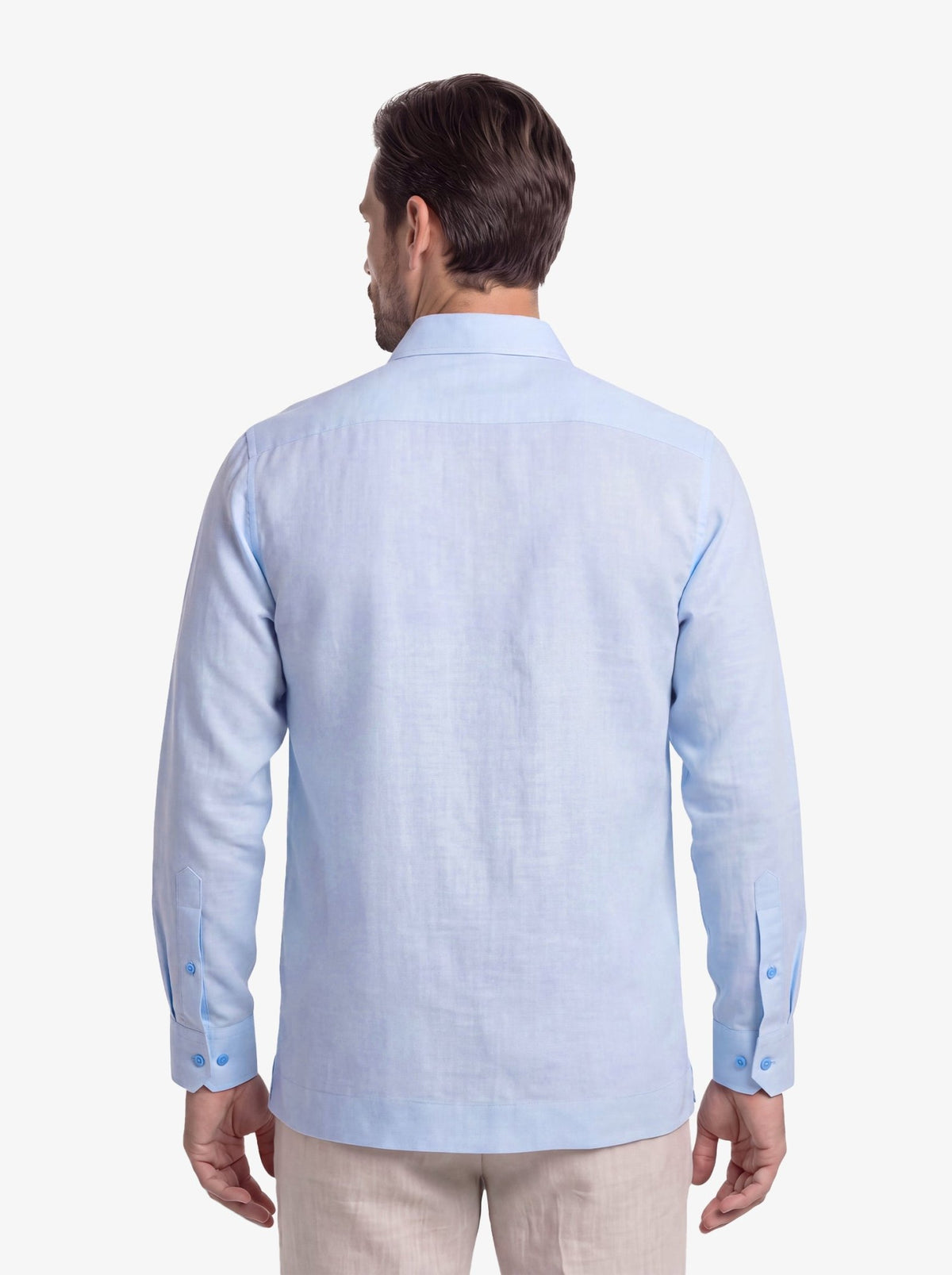 Manchester Guayabera Alforzas Artesanales y Bordado en Relieve - Manchester