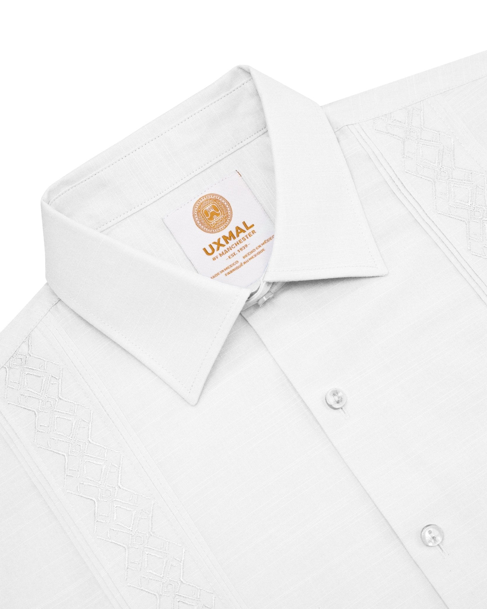 Manchester Guayabera Alforzas Artesanales y Bordado en Relieve - Manchester