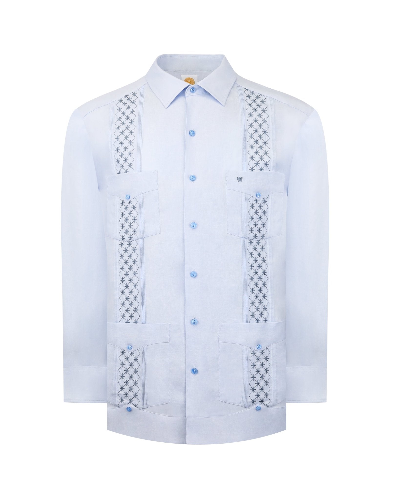 Manchester Guayabera Bordada Floral Premium Manga Larga - Manchester