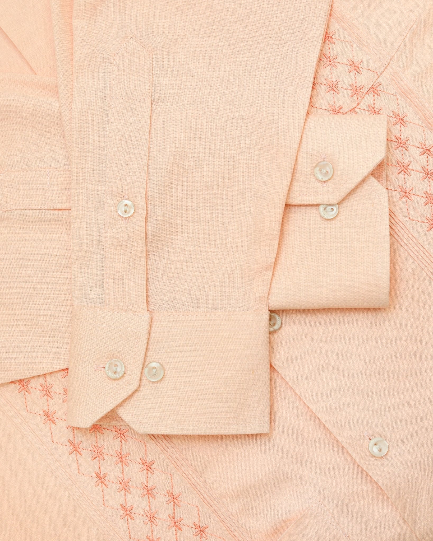 Manchester Guayabera Bordada Floral Premium Manga Larga - Manchester