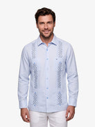 Manchester Guayabera Bordada Floral Premium Manga Larga - Manchester