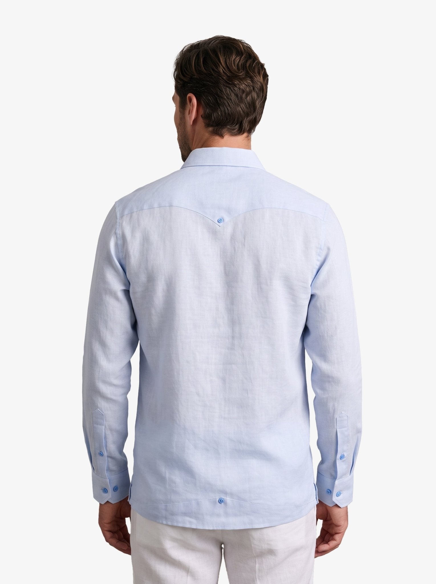Manchester Guayabera Bordada Floral Premium Manga Larga - Manchester