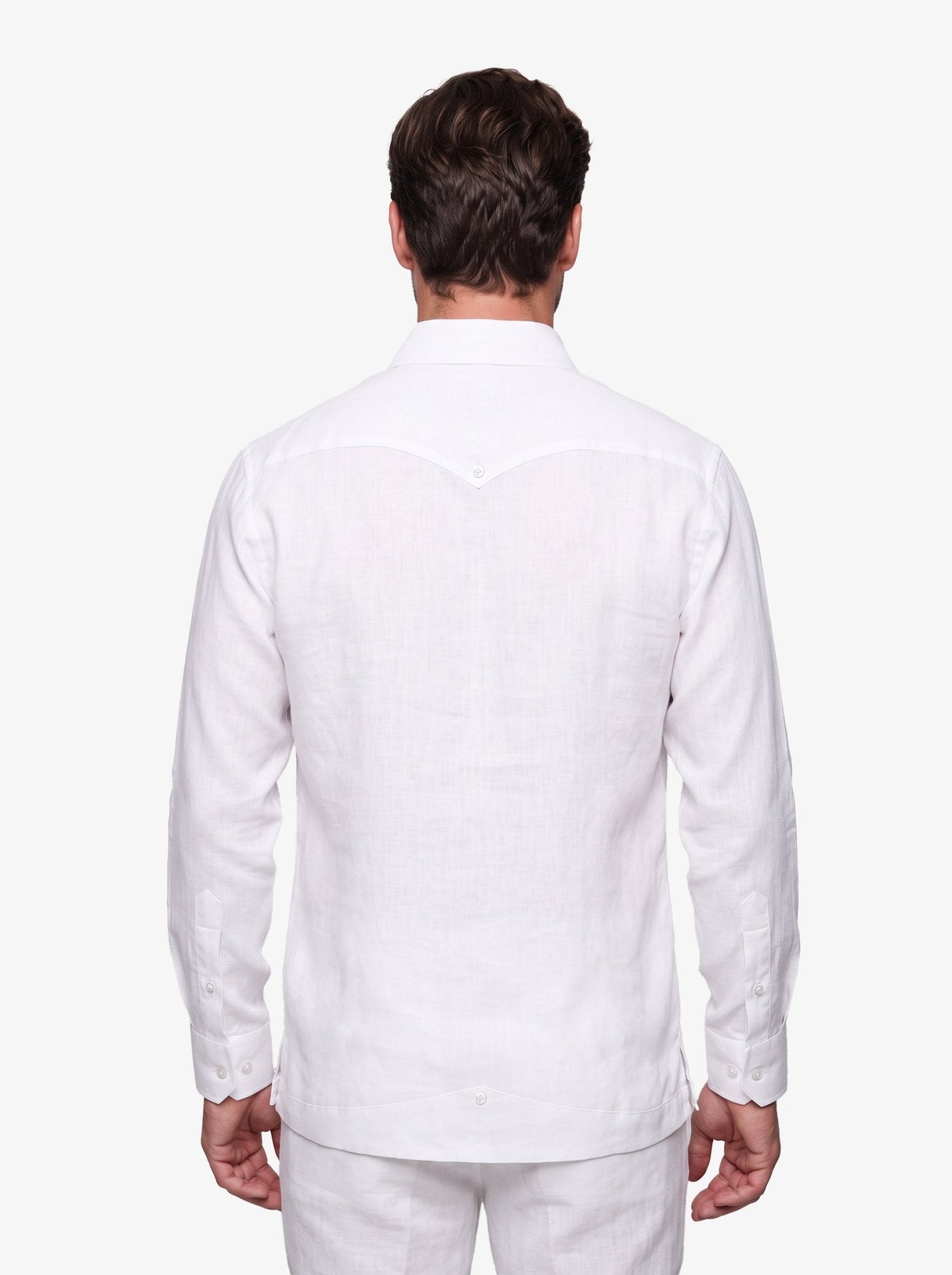 Manchester Guayabera Bordada Floral Premium Manga Larga - Manchester