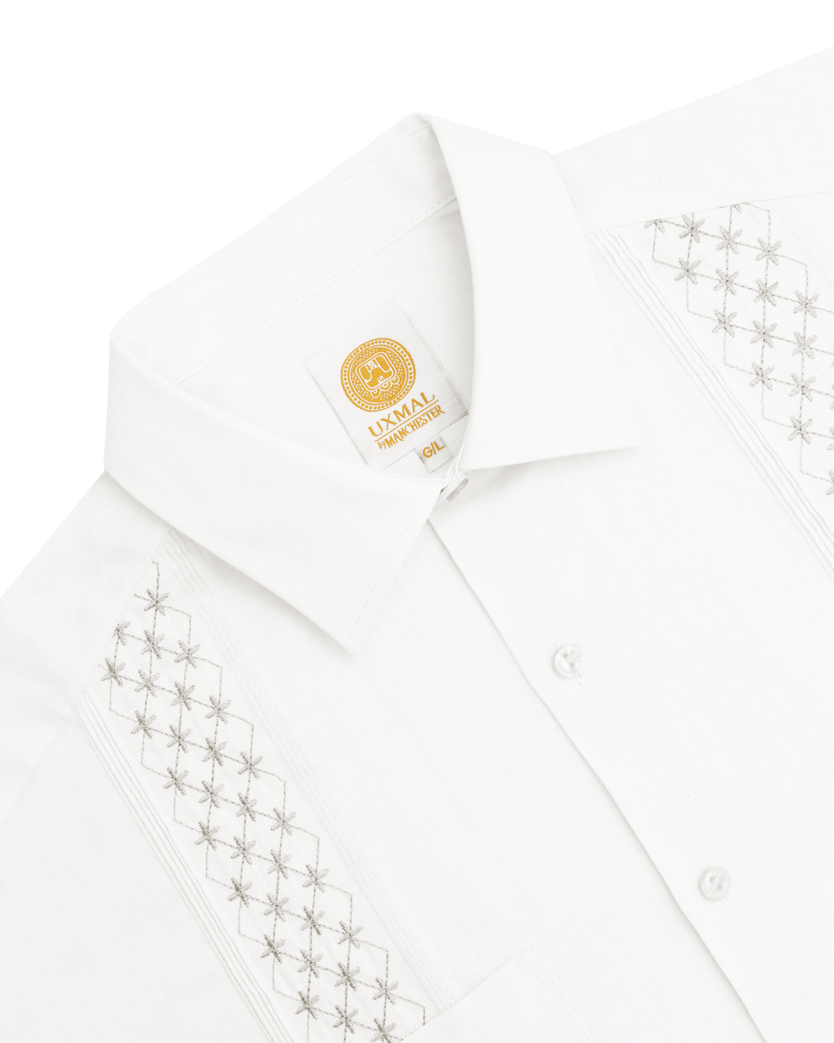 Manchester Guayabera Bordada Floral Premium Manga Larga - Manchester