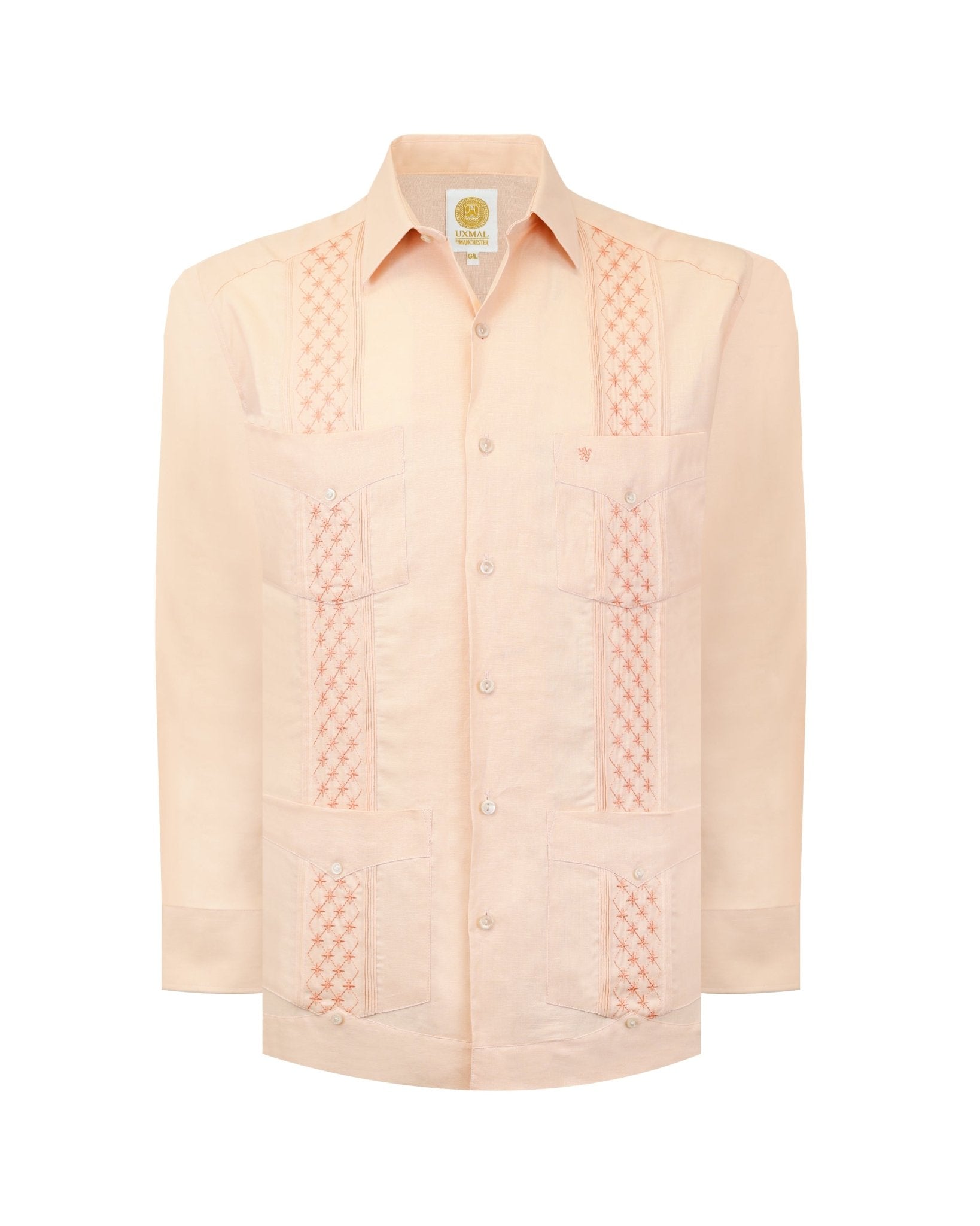 Manchester Guayabera Bordada Floral Premium Manga Larga - Manchester