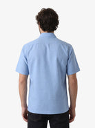 Manchester Guayabera Bordado Geométrico y Alforzas Finas - Manga Corta - Manchester