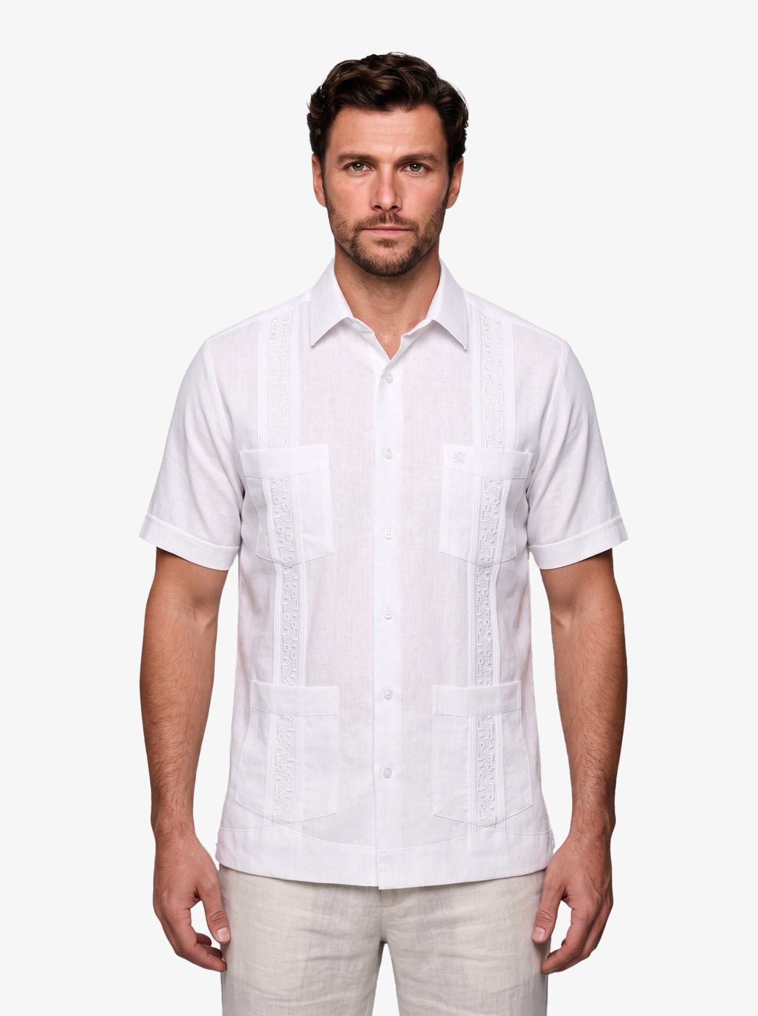 Manchester Guayabera Casual Mezcla Poliéster y Algodón - Manchester