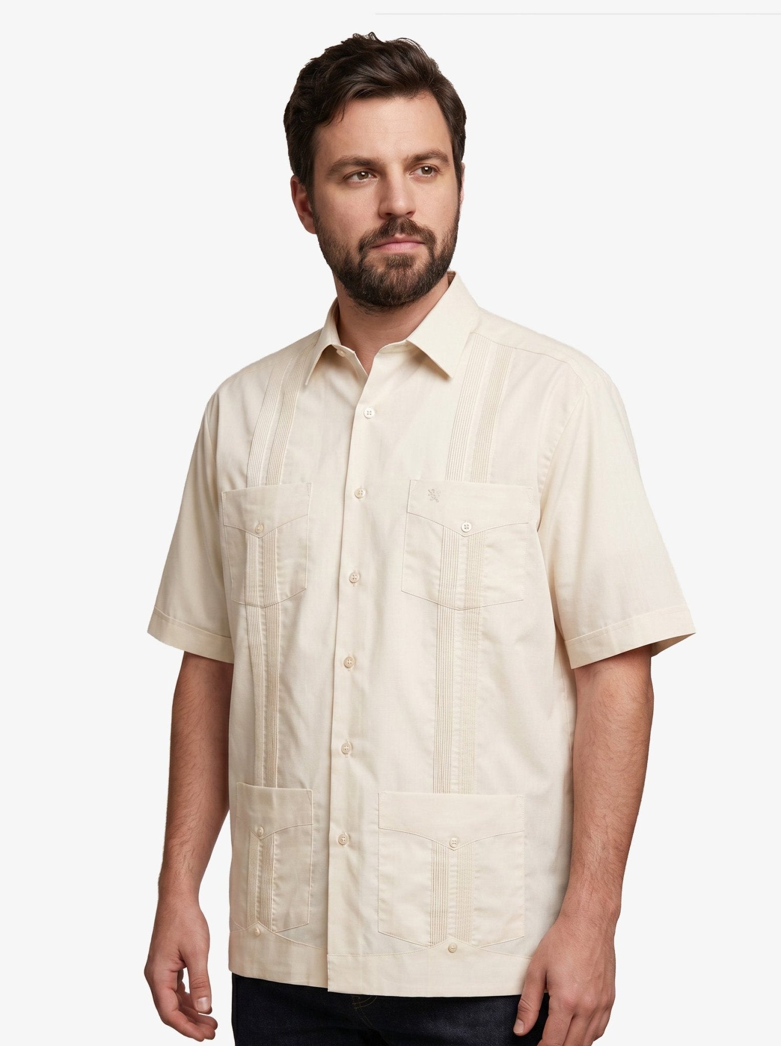 Manchester Guayabera de Manga Corta de Talla Extra - Manchester