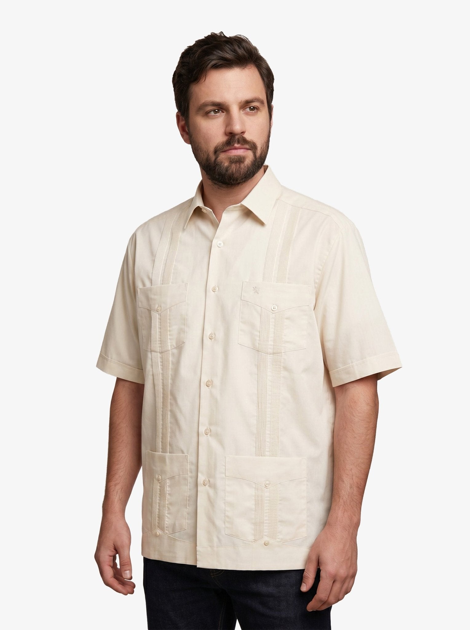 Manchester Guayabera de Manga Corta de Talla Extra - Manchester