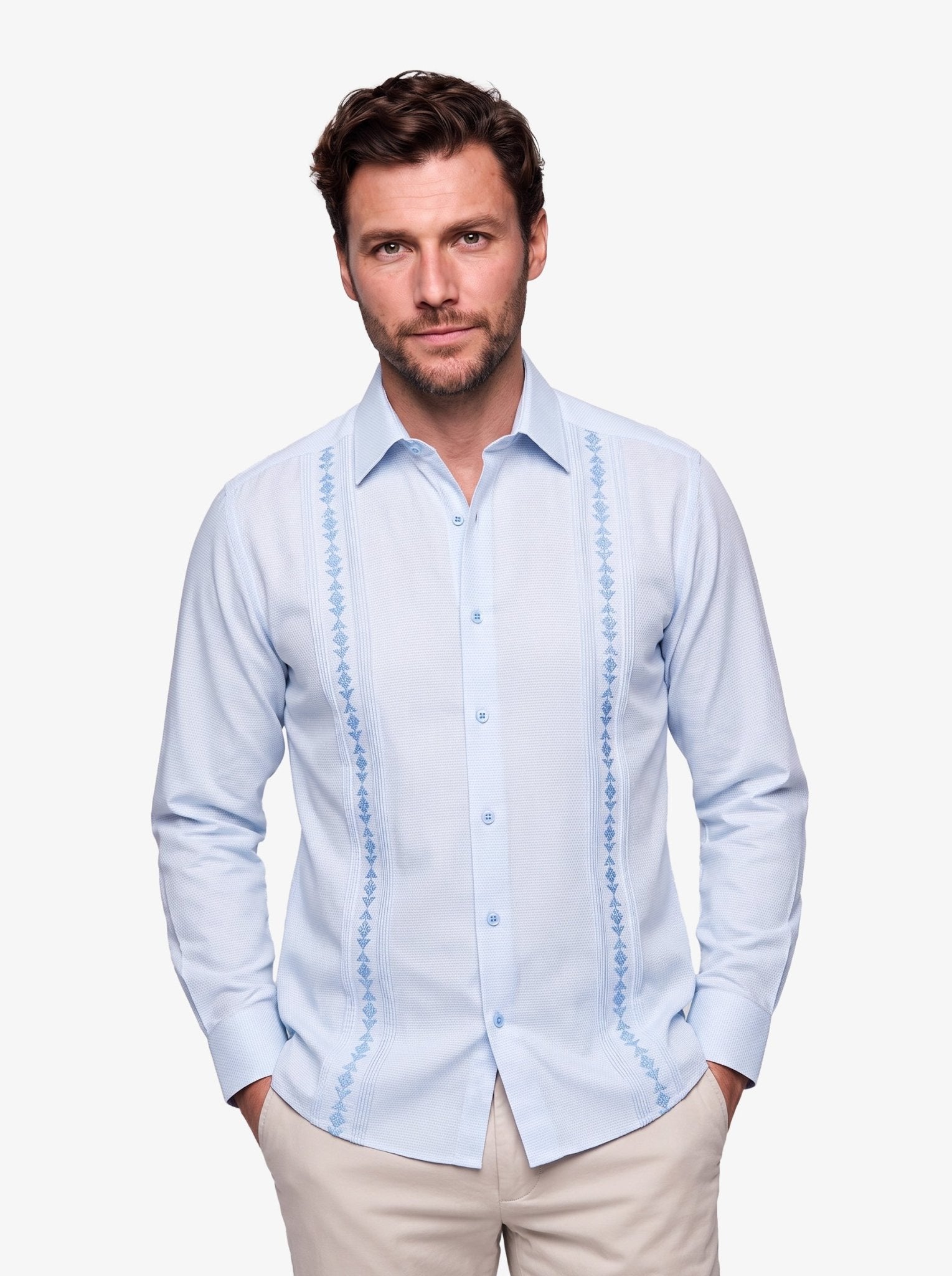 Manchester Guayabera Formal Tropical Sofisticada - Manchester
