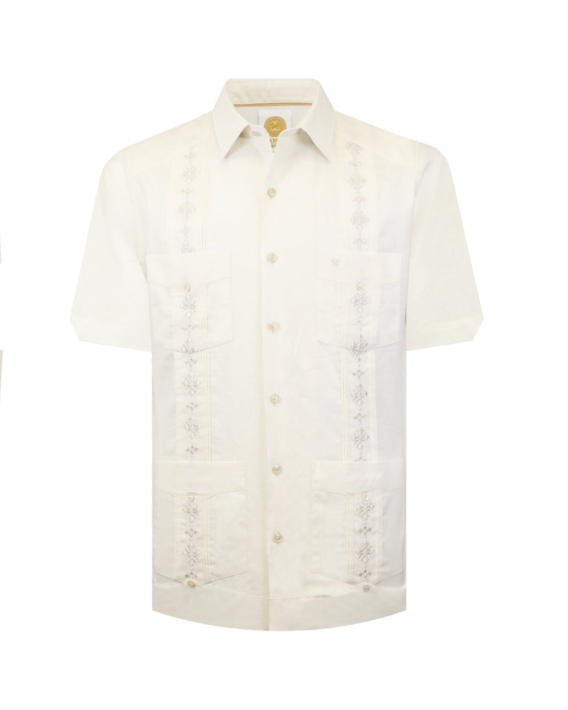 Manchester Guayabera Lino - Algodón Diseño Liso - Manchester
