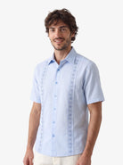 Manchester Guayabera Lisa Algodón-Poliéster Diseño Liso - Manchester