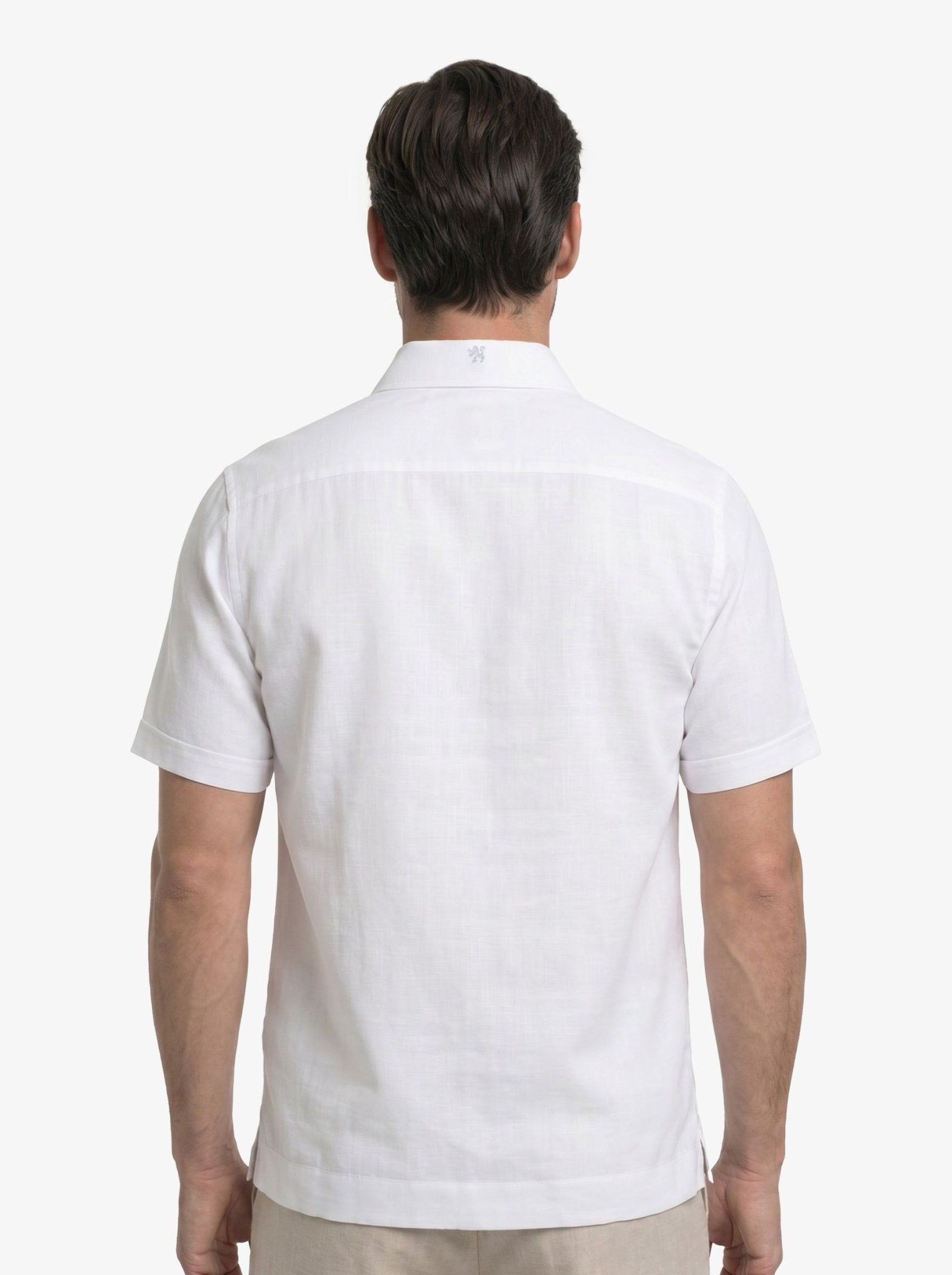 Manchester Guayabera Lisa Algodón-Poliéster Diseño Liso - Manchester