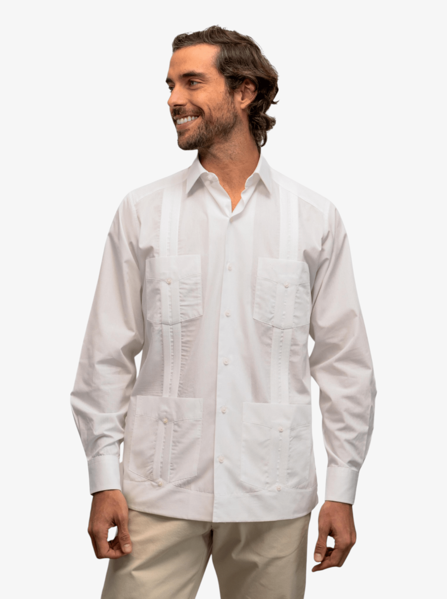 Manchester Guayabera Lisa Algodón y Poliéster - Manchester