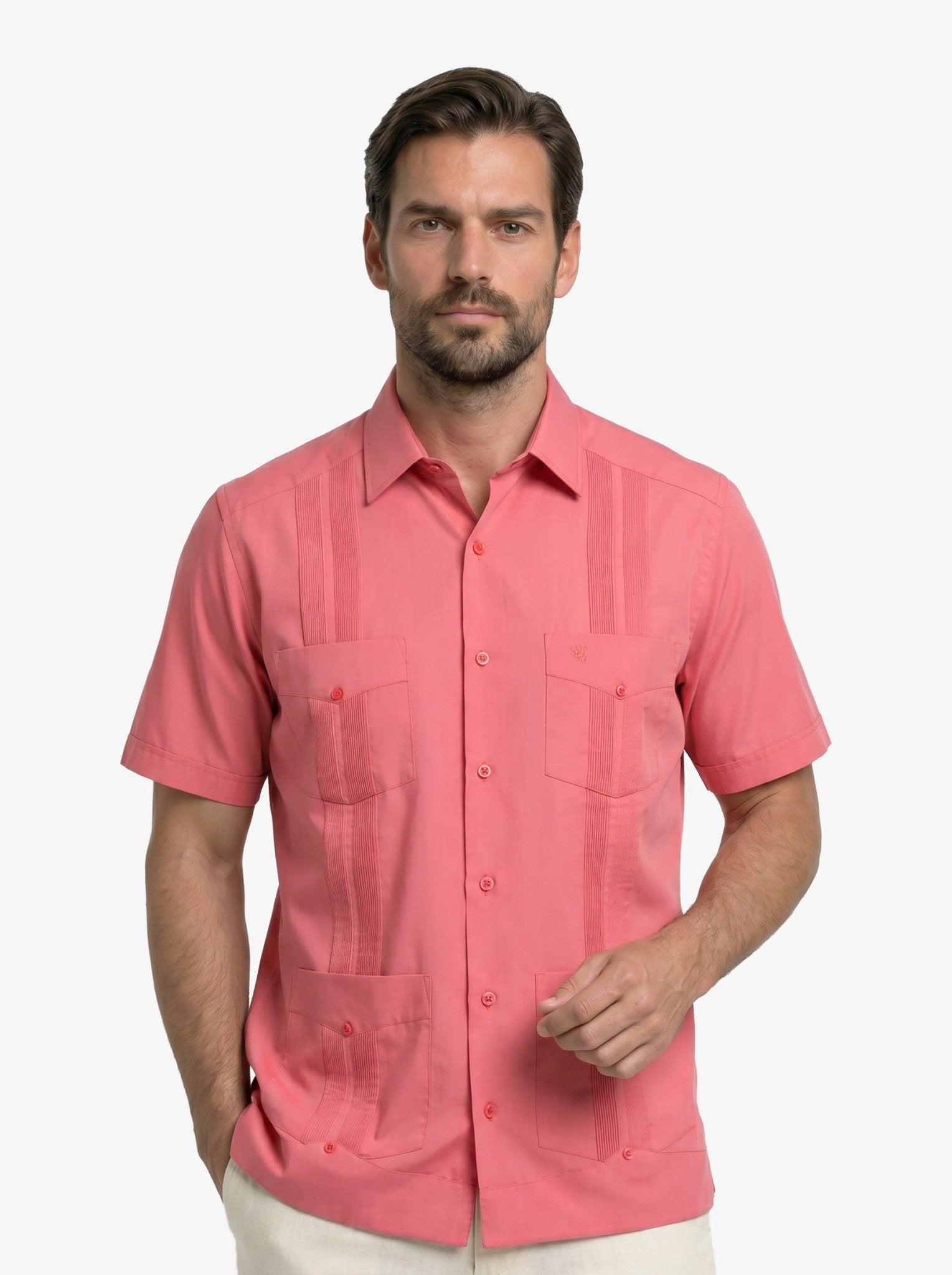 Manchester Guayabera Lisa Algodón y Poliéster - Manchester