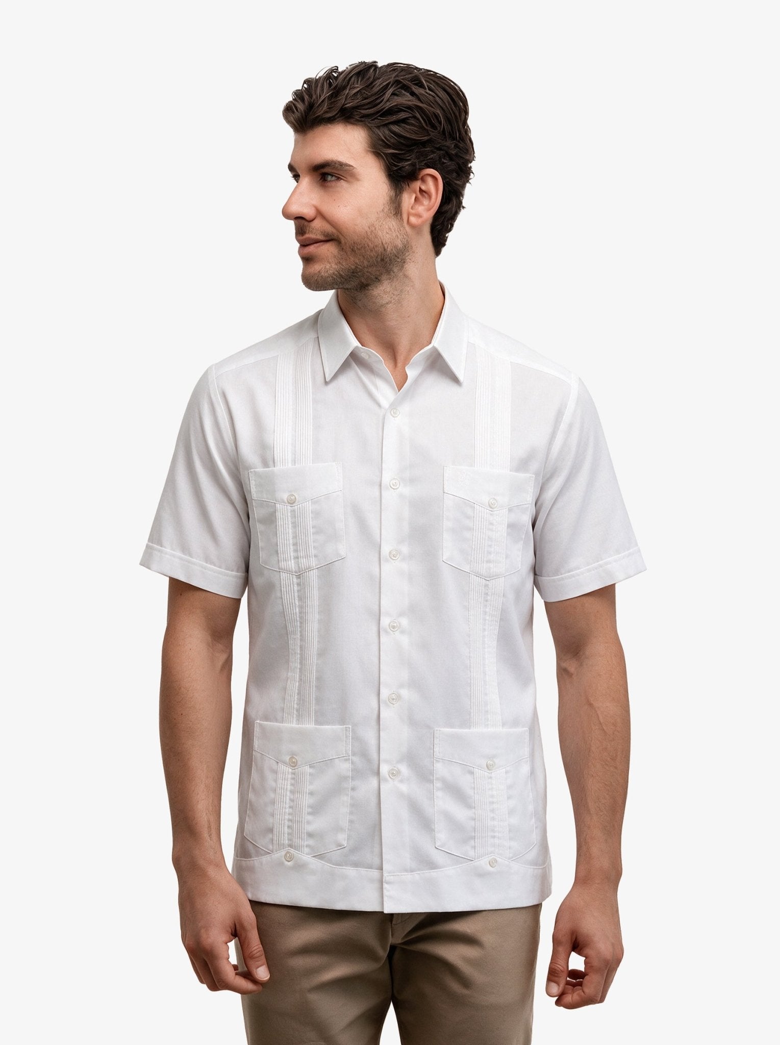 Manchester Guayabera Lisa Algodón y Poliéster - Manchester