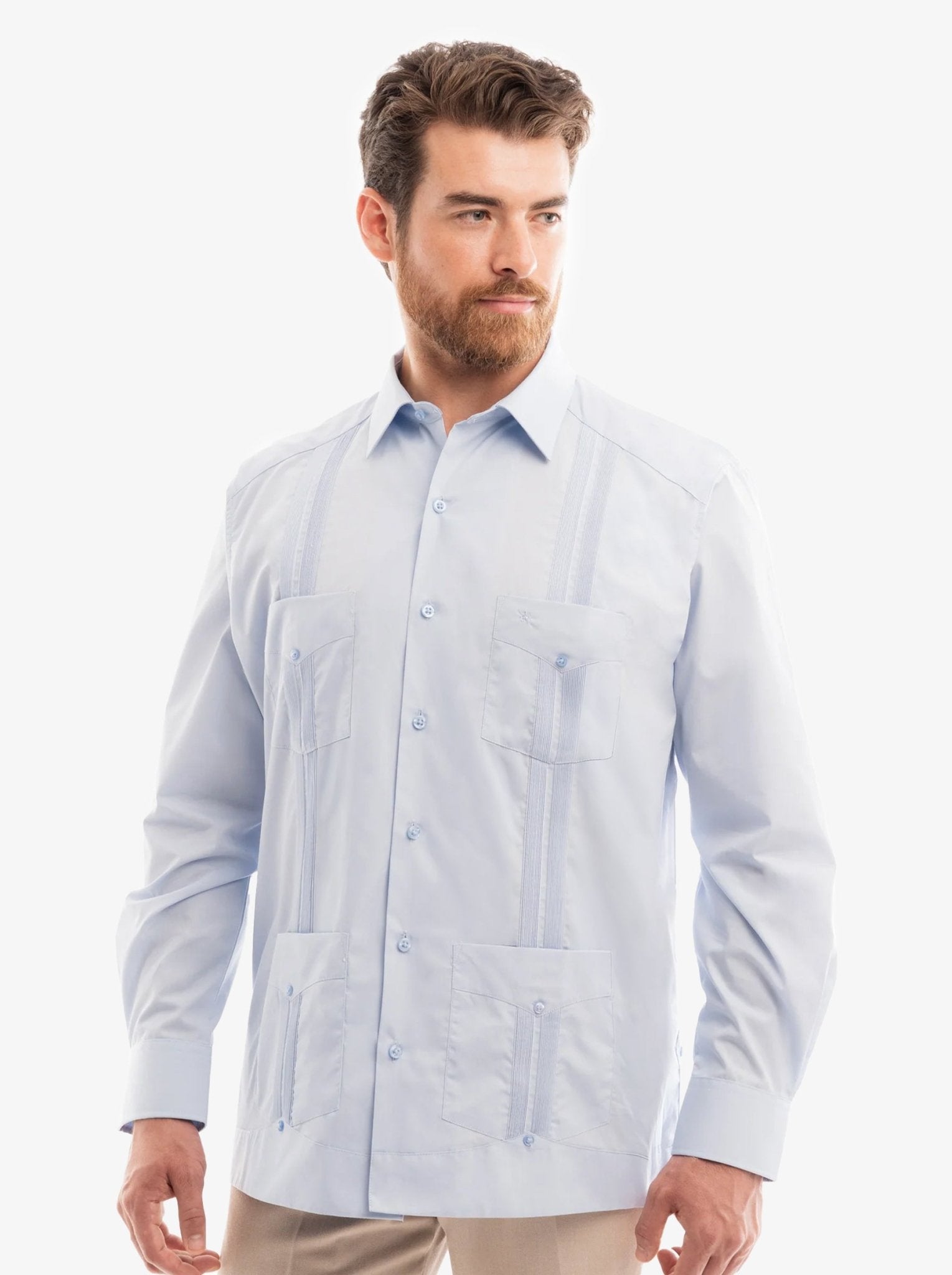 Manchester Guayabera Lisa Algodón y Poliéster - Manchester