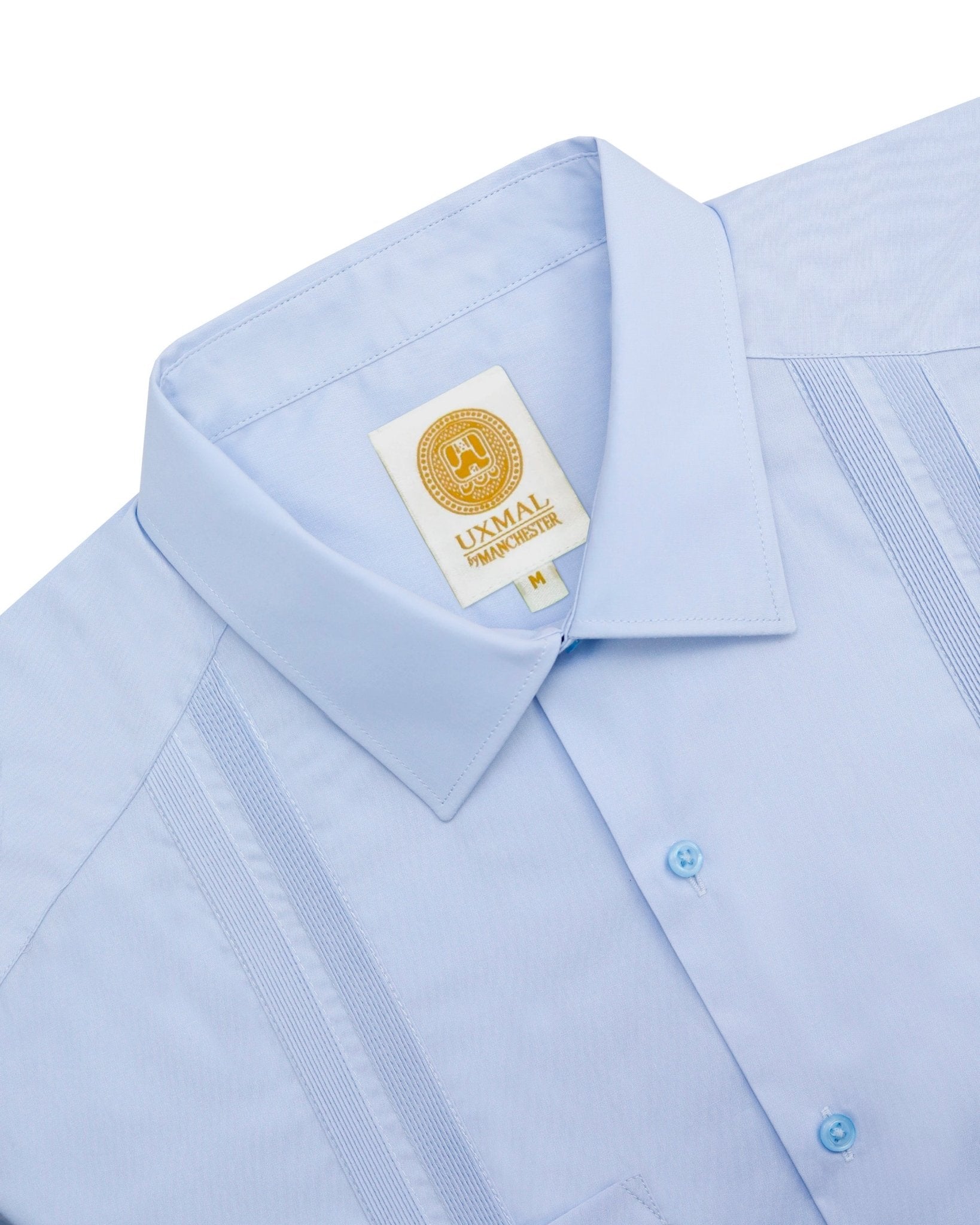 Manchester Guayabera Lisa Algodón y Poliéster color azul para hombre