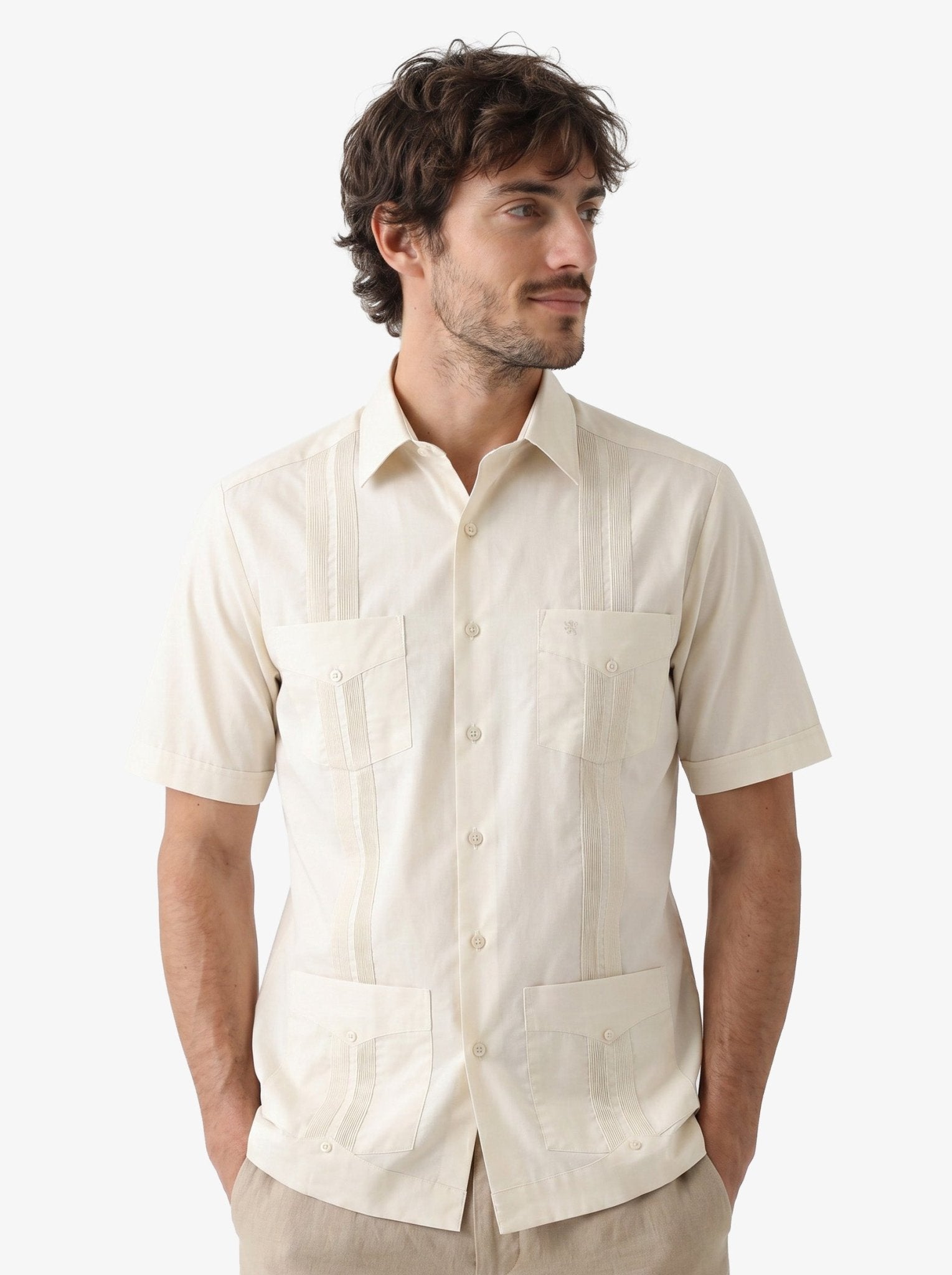 Manchester Guayabera Lisa Algodón y Poliéster - Manchester
