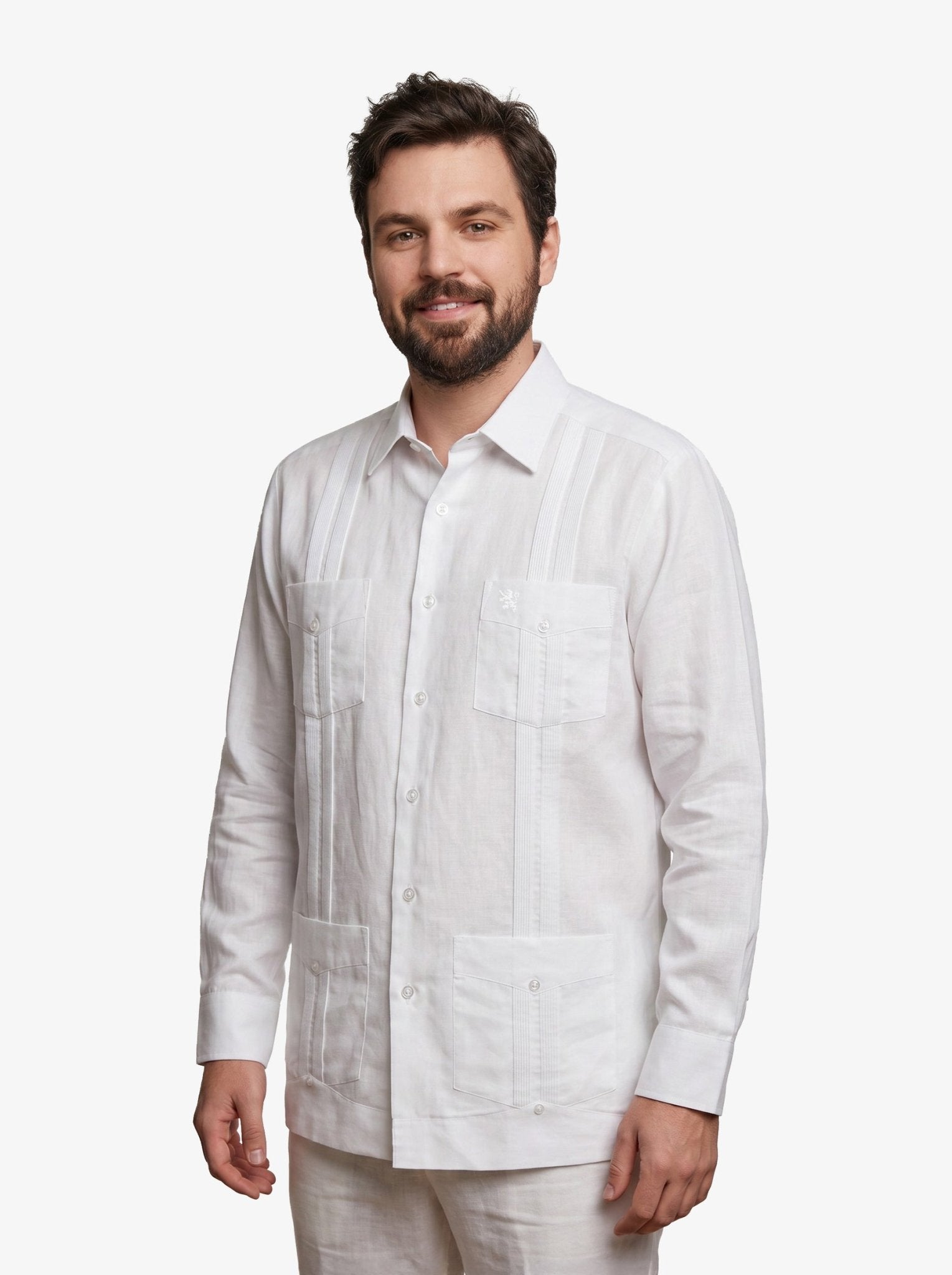 Manchester Guayabera Lisa Big and Tall Algodón y Poliéster - Manchester