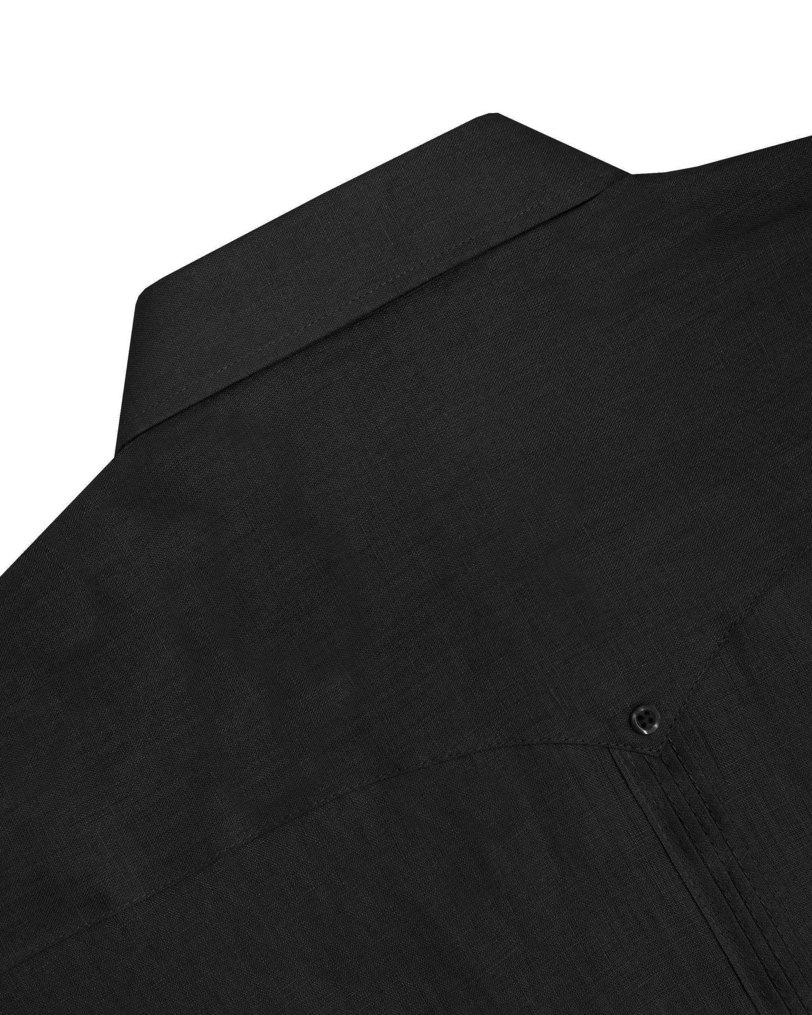 Manchester Guayabera Lisa con Puño Convertible de Lino - Manchester