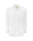 Manchester Guayabera Lisa con Puño Convertible de Lino - Manchester