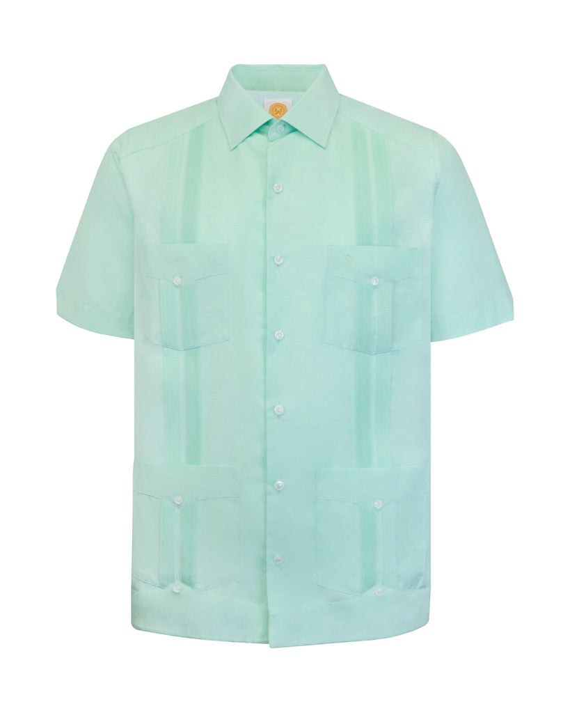Manchester Guayabera Lisa Poliéster y Algodón - Manchester