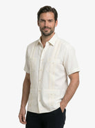 Manchester Guayabera Lisa Poliéster y Algodón - Manchester