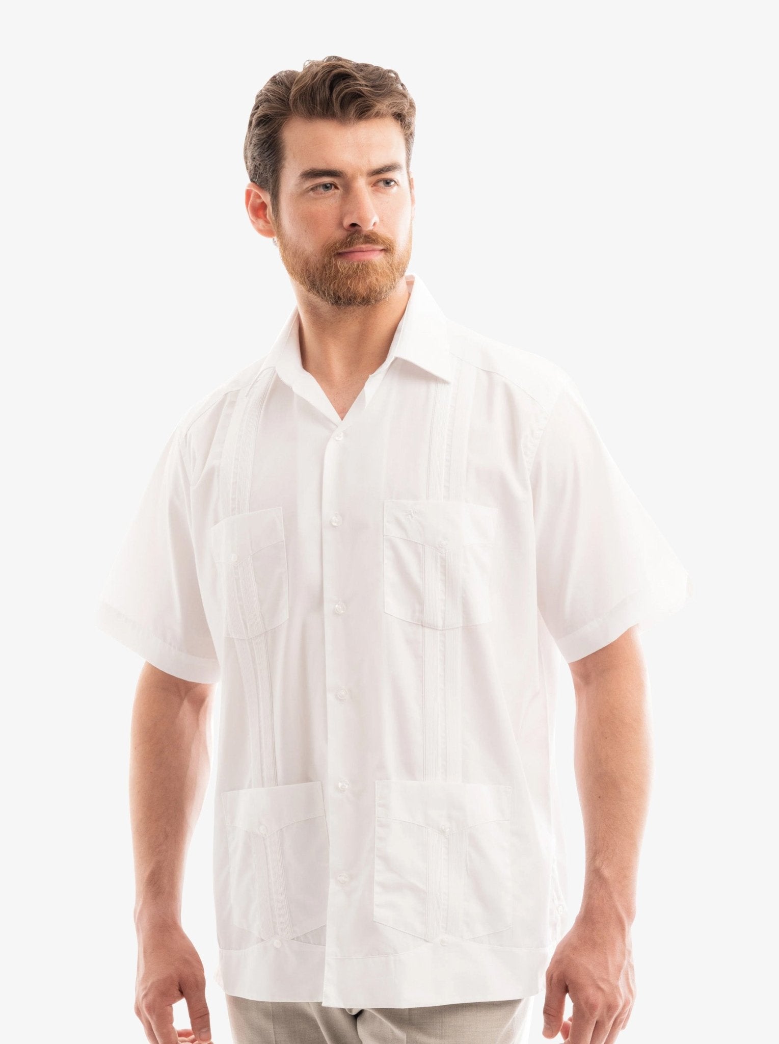 Manchester Guayabera Lisa Poliéster y Algodón - Manchester