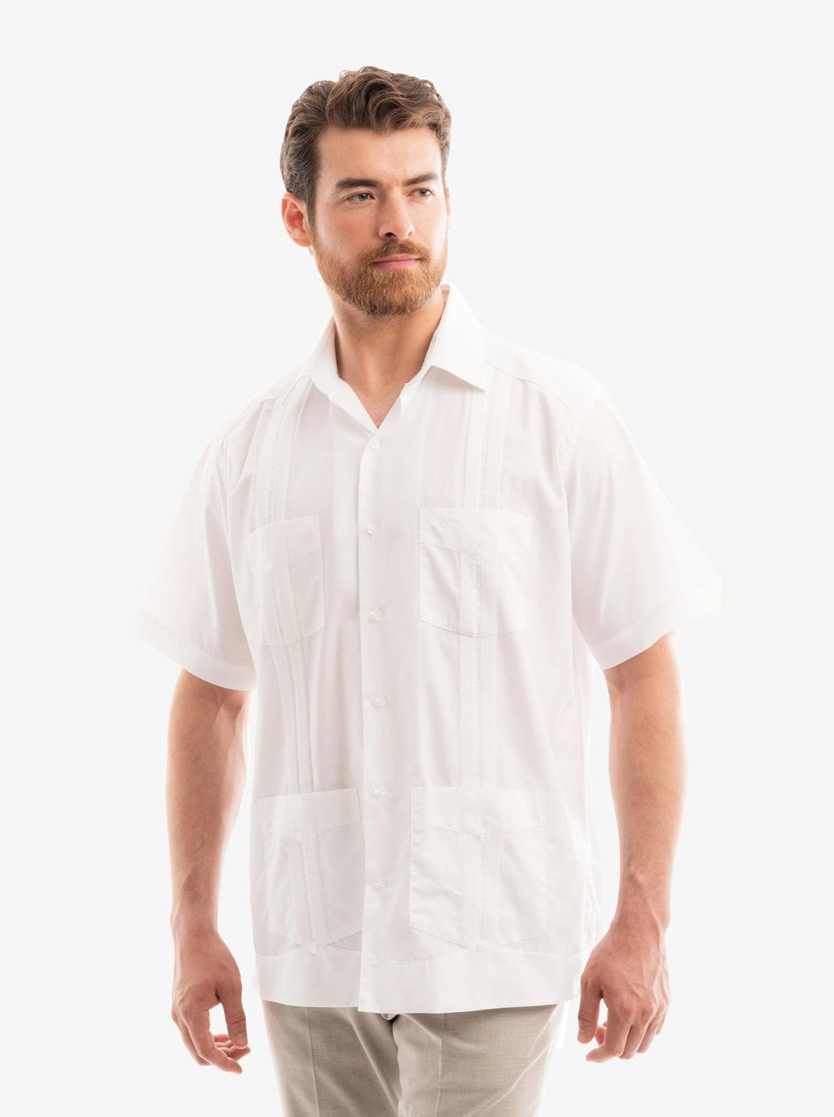 Manchester Guayabera Lisa Poliéster y Algodón - Manchester