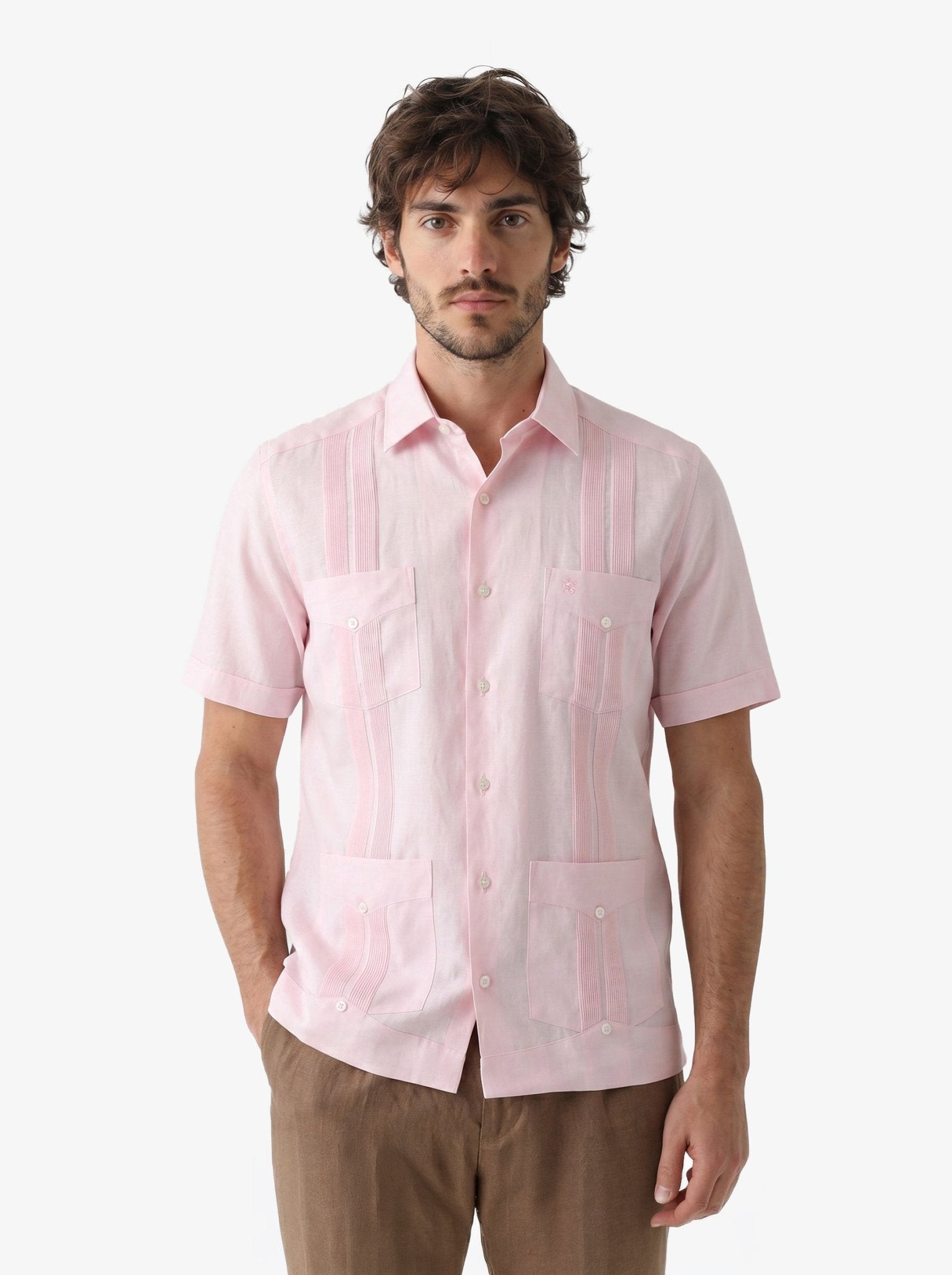 Manchester Guayabera Lisa Poliéster y Algodón - Manchester