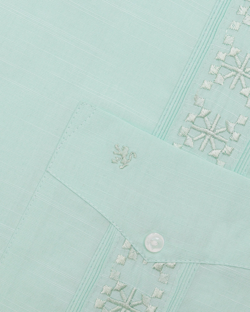 Manchester Guayabera Liso Algodón - Poliéster - Manchester