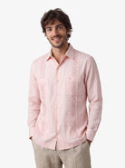 Manchester Guayabera Premium con Bordado Geométrico Elegante - Manchester