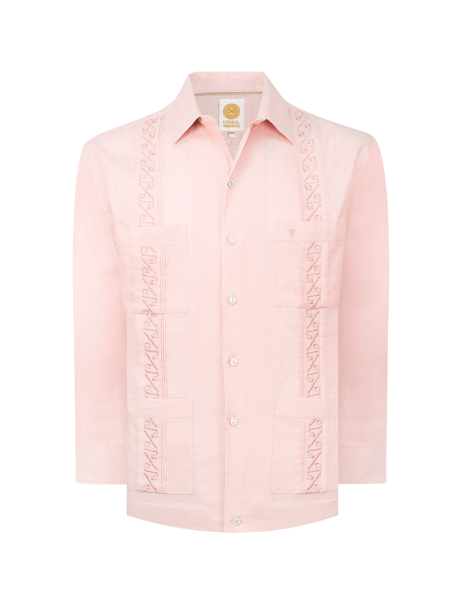 Manchester Guayabera Premium con Bordado Geométrico Elegante - Manchester
