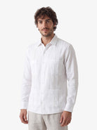 Manchester Guayabera Premium con Bordado Geométrico Elegante - Manchester