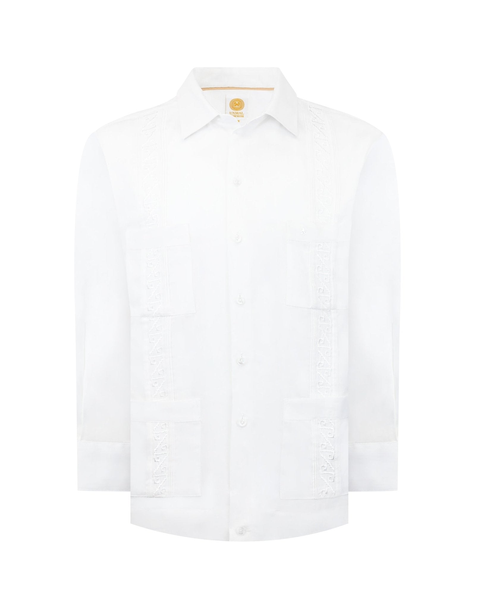 Manchester Guayabera Premium con Bordado Geométrico Elegante - Manchester