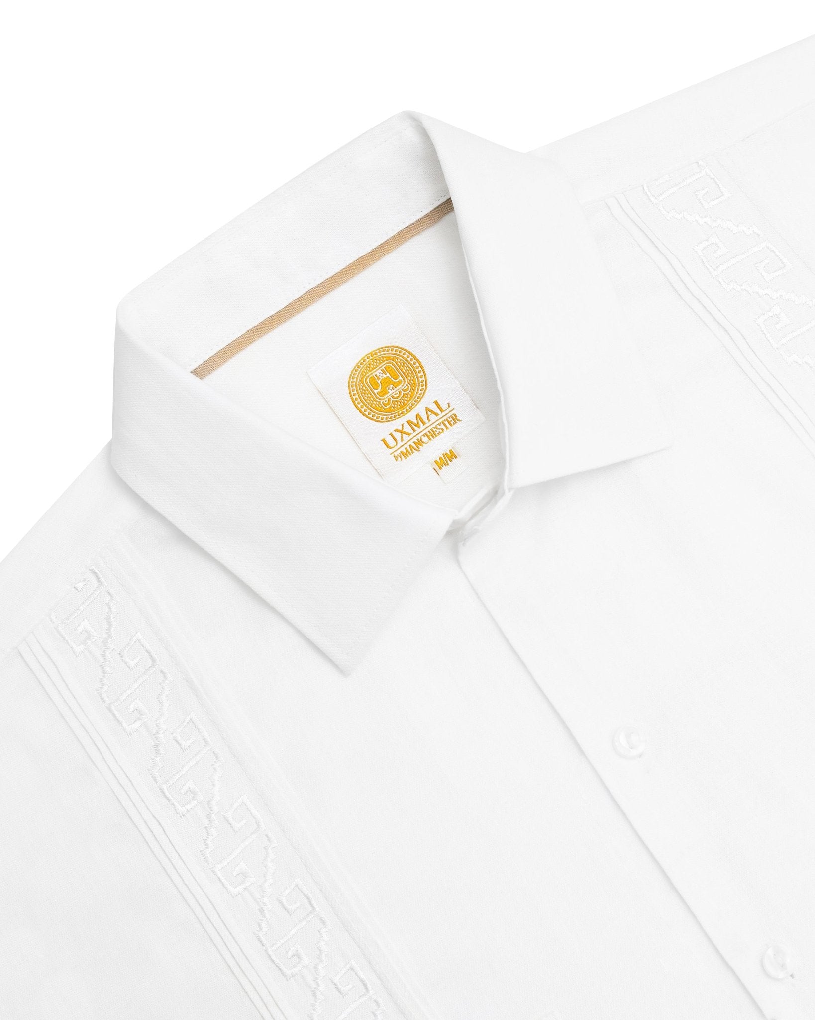 Manchester Guayabera Premium con Bordado Geométrico Elegante - Manchester
