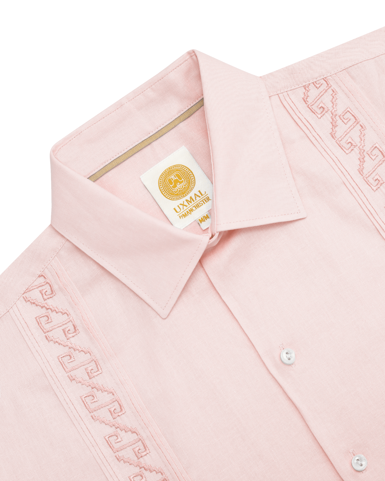 Manchester Guayabera Premium con Bordado Geométrico Elegante - Manchester