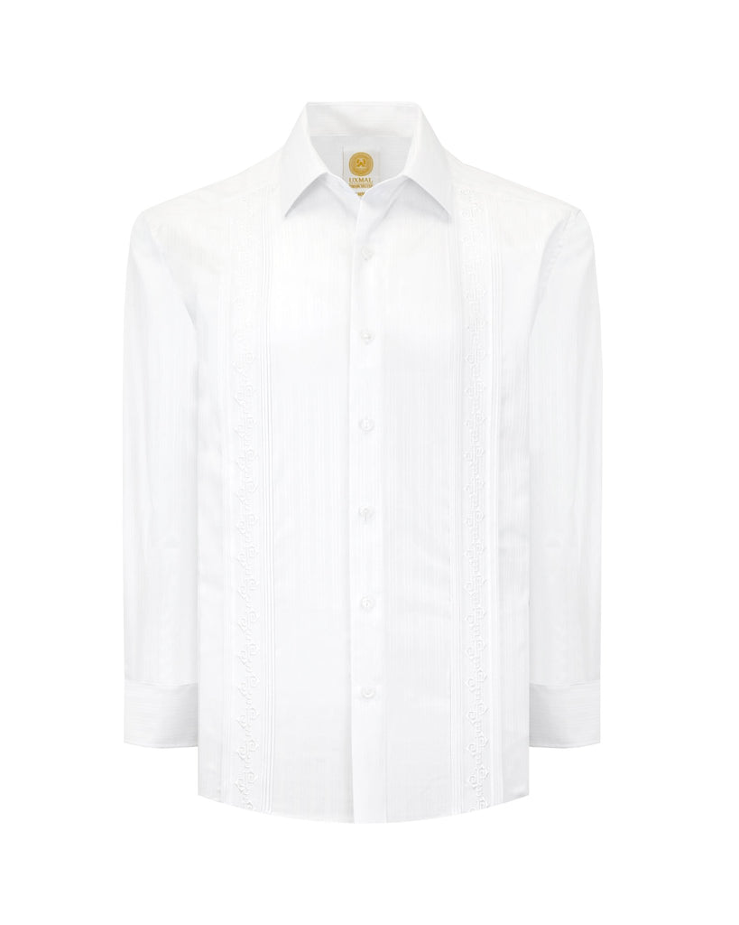 Manchester Guayabera Puño Convertible Alforzas Poliester - Algodón - Manchester