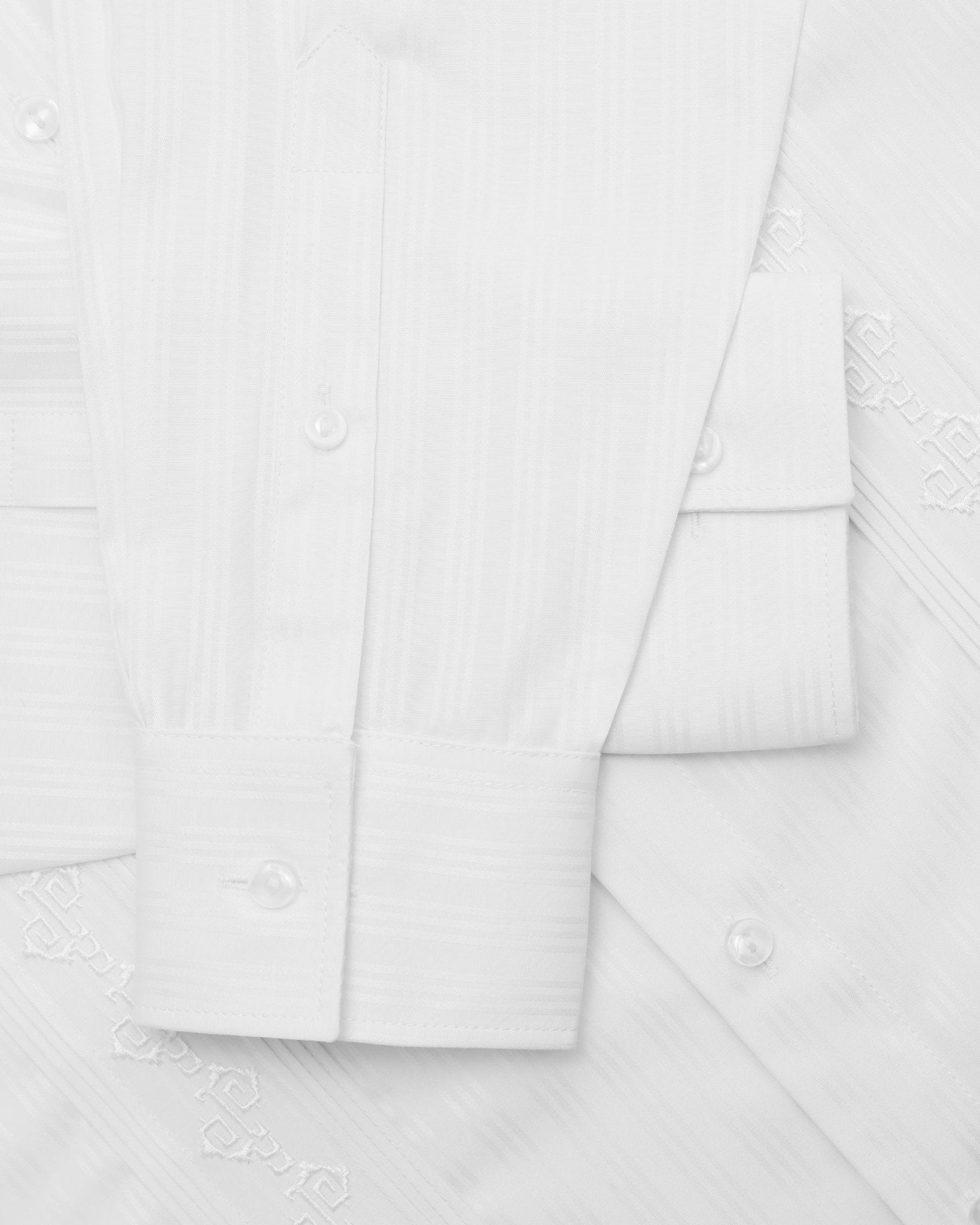 Manchester Guayabera Puño Convertible Alforzas Poliester - Algodón - Manchester