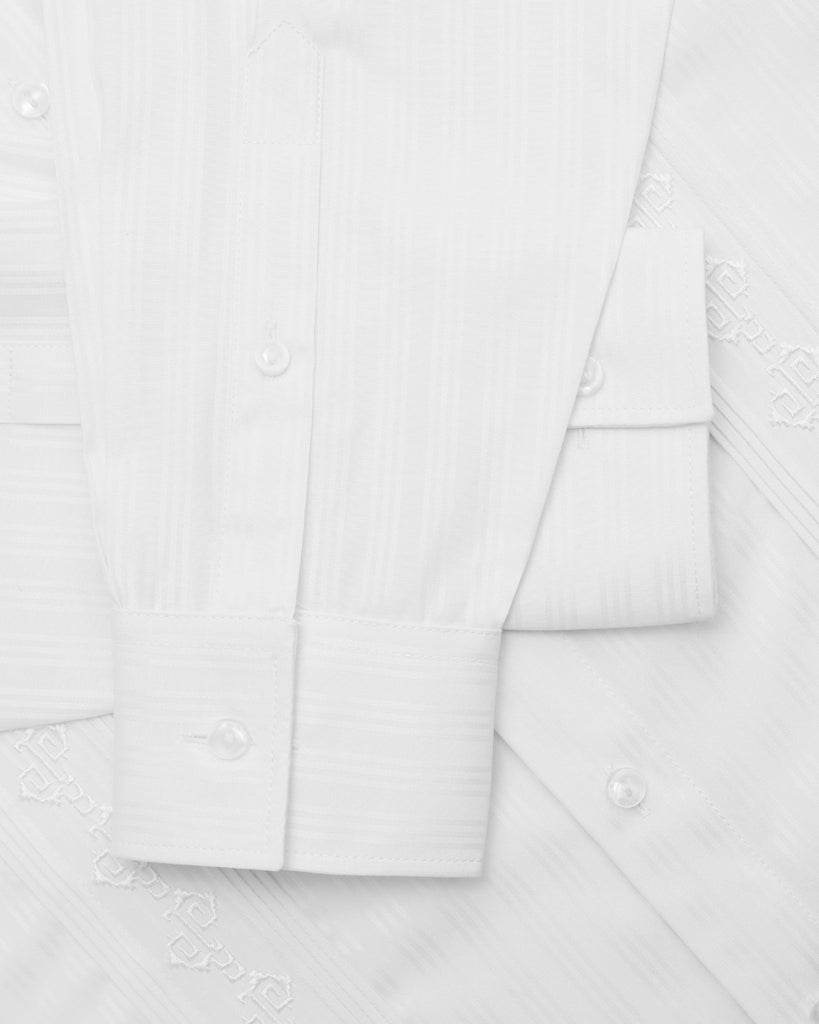 Manchester Guayabera Puño Convertible Alforzas Poliester - Algodón - Manchester