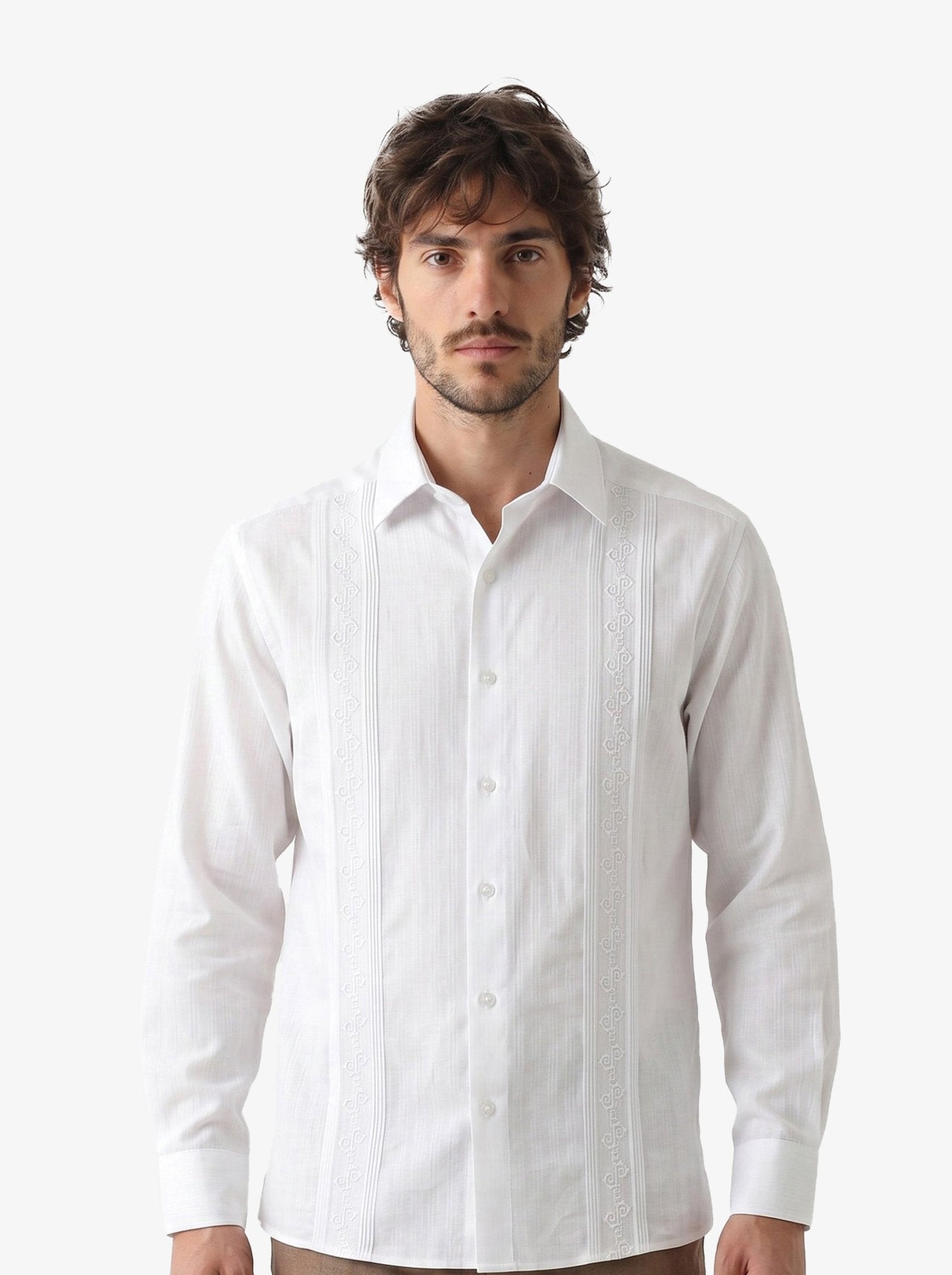 Manchester Guayabera Puño Convertible Alforzas Poliester-Algodón - Manchester