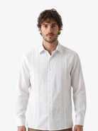 Manchester Guayabera Puño Convertible Alforzas Poliester-Algodón - Manchester